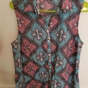 Kim Rogers Rayon Blouse/Top Sz M